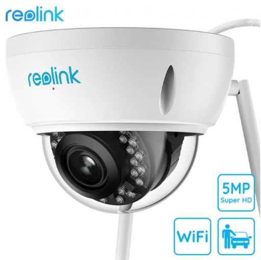 Kamera Reolink RLC-542WA, 5MP Super HD, WiFi, zaznavanje oseb / vozil, 5x optični zoom, IR nočno snemanje, snemanje zvoka, aplikacija, IP66 vodoodpornost, bela