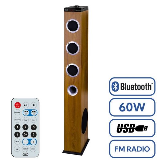 Zvočnik Bluetooth Trevi XT 10A8 lesen rjav