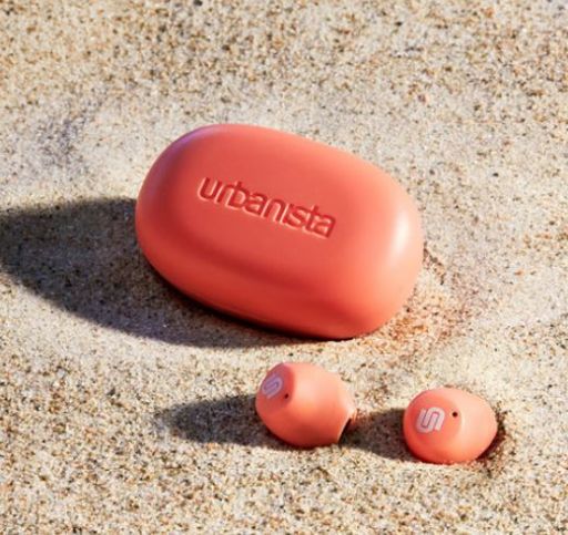 Brezžične slušalke URBANISTA LISBON , Bluetooth 5.2, TWS, do 27 ur predvajanja, oranžne (Coral Peach)