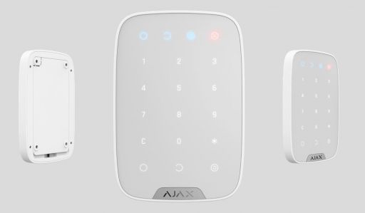 Ajax KeyPad - Brezžična tipkovnica na dotik (bela barva)