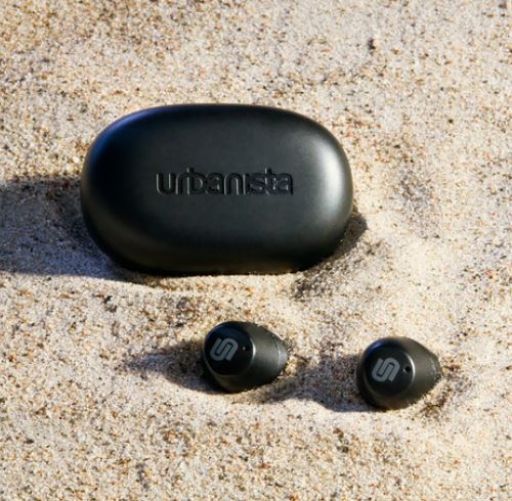 Brezžične slušalke URBANISTA LISBON , Bluetooth 5.2, TWS, do 27 ur predvajanja, črne (Midnight Black)