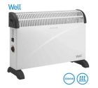 Električni konvektorski grelnik / radiator WELL CNV02, moč 2000 W, 3 stopnje gretja, termostat, bel