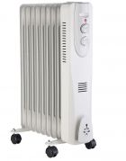 Prenosni električni oljni radiator WELL OIL2-2000 - moč 2000W, 3 stopnje gretja, termostat, 9-reberni, bel
