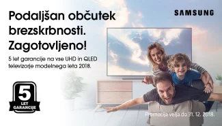 5 letna garancija na izbrane televizorje Samsung