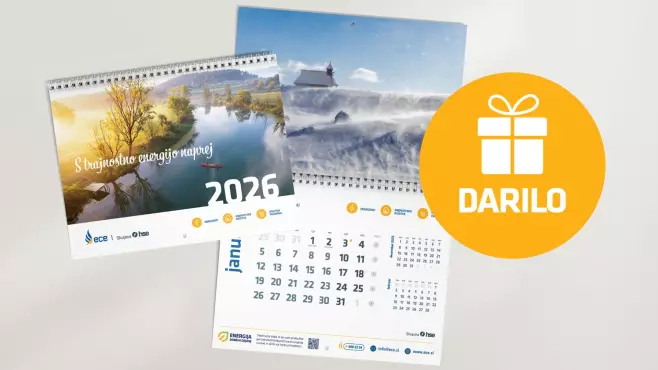 Podarimo stenski koledar za leto 2026