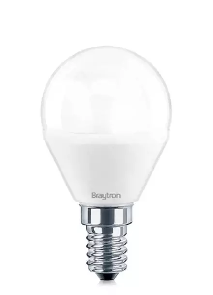 Led sijalke Brytron Basis bučka 5W E14 A40  - toplo bela svetloba - paket 10+1 gratis