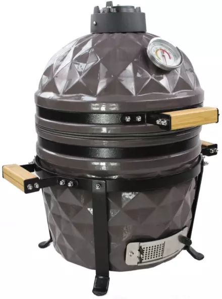 Keramični žar Kamado Pro 15″ Diamond - siv