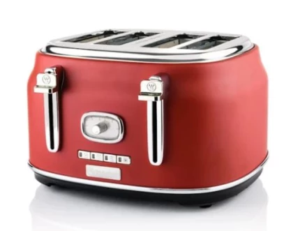 Opekač kruha Westinghouse Retro Red 4 slice WKTTB809RD