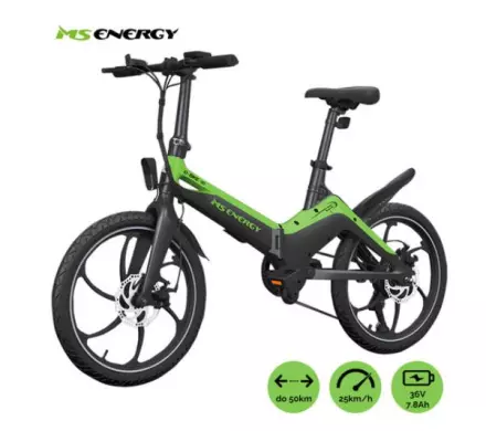 Električno kolo MS Energy i10 - črno zeleno