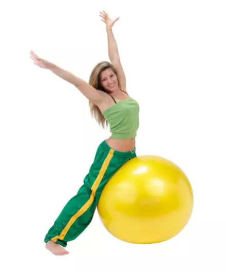 Žoga za vadbo Gymnic Plus rumena 75cm