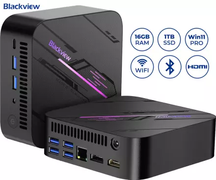 Namizni mini računalnik Blackview MP100 PRO, Windows 11 PRO, Intel Alder Lake i9, 16GB RAM, 1TB SSD
