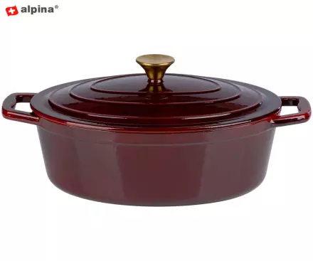 Litoželezni lonec Alpina - rdeč