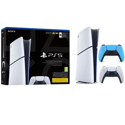 Igralna konzola PlayStation 5 Slim Digital, 825GB + dodaten kontroler (moder)