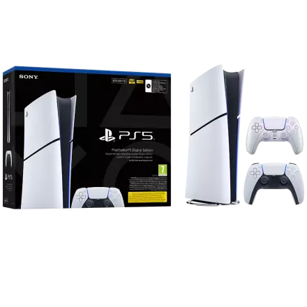 Igralna konzola PlayStation 5 Slim Digital, 825GB + dodaten kontroler (c. pearl)