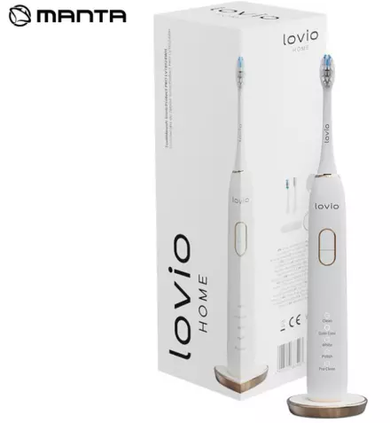 Sonična zobna ščetka Manta Lovio SonicProtect PRO - bela