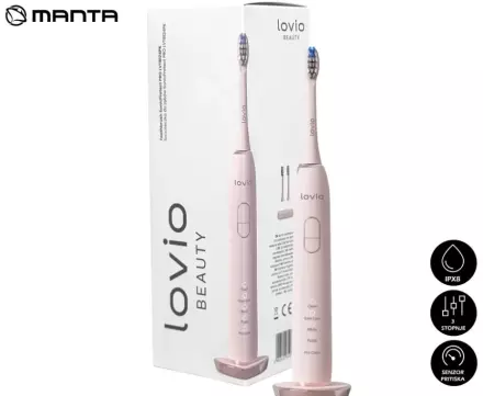 Sonična zobna ščetka Manta Lovio SonicProtect PRO - roza