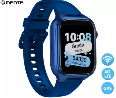 Otroška pametna ura Manta Stelio Junior 4G -  modra