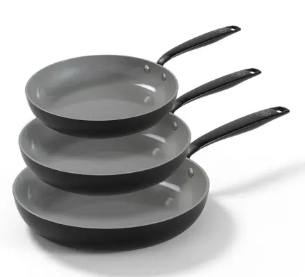 Set posod BE Living Set tava Essential Black 20-24-28 cm