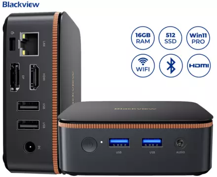 Namizni mini računalnik Blackview MP20, Windows 11 PRO, AMD Ryzen 3 3300U, 16GB RAM, 512GB SSD
