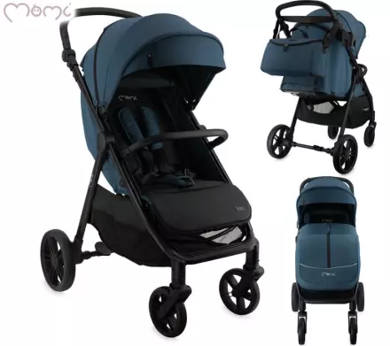Otroški voziček MoMi CLARA - črno-moder