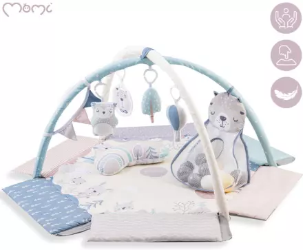 Otroška igralna podloga MoMi PASTEL 2v1 - pastelne barve