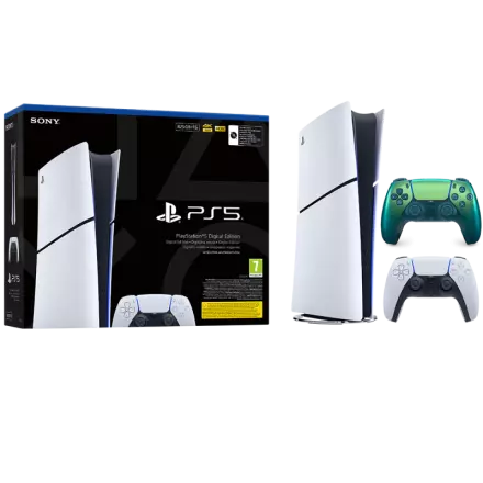 Igralna konzola PlayStation 5 Slim Digital, 825GB + dodaten kontroler (c. teal)