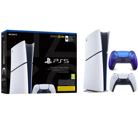 Igralna konzola PlayStation 5 Slim Digital, 825GB + dodaten kontroler (c.indigo)