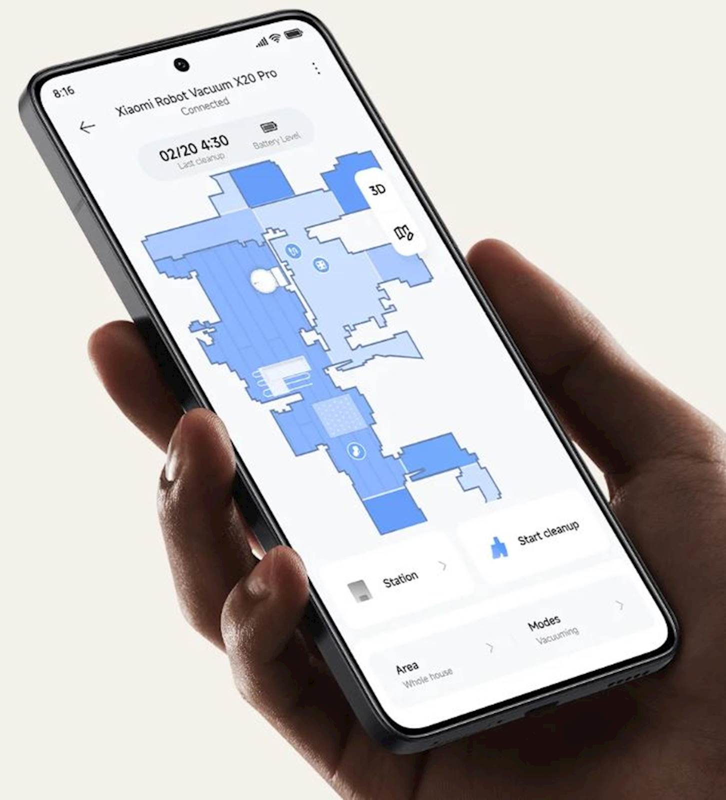 Robotski sesalnik Xiaomi X20 Pro - bel 7