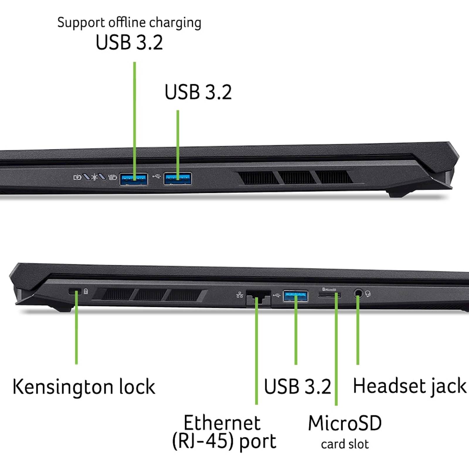 Prenosni računalnik Acer Nitro V 16 ANV16-42-R15G Ryzen 7 260/32GB/SSD 1TB/16'' WQXGA IPS 180Hz/RTX 5060/W11/AI 11