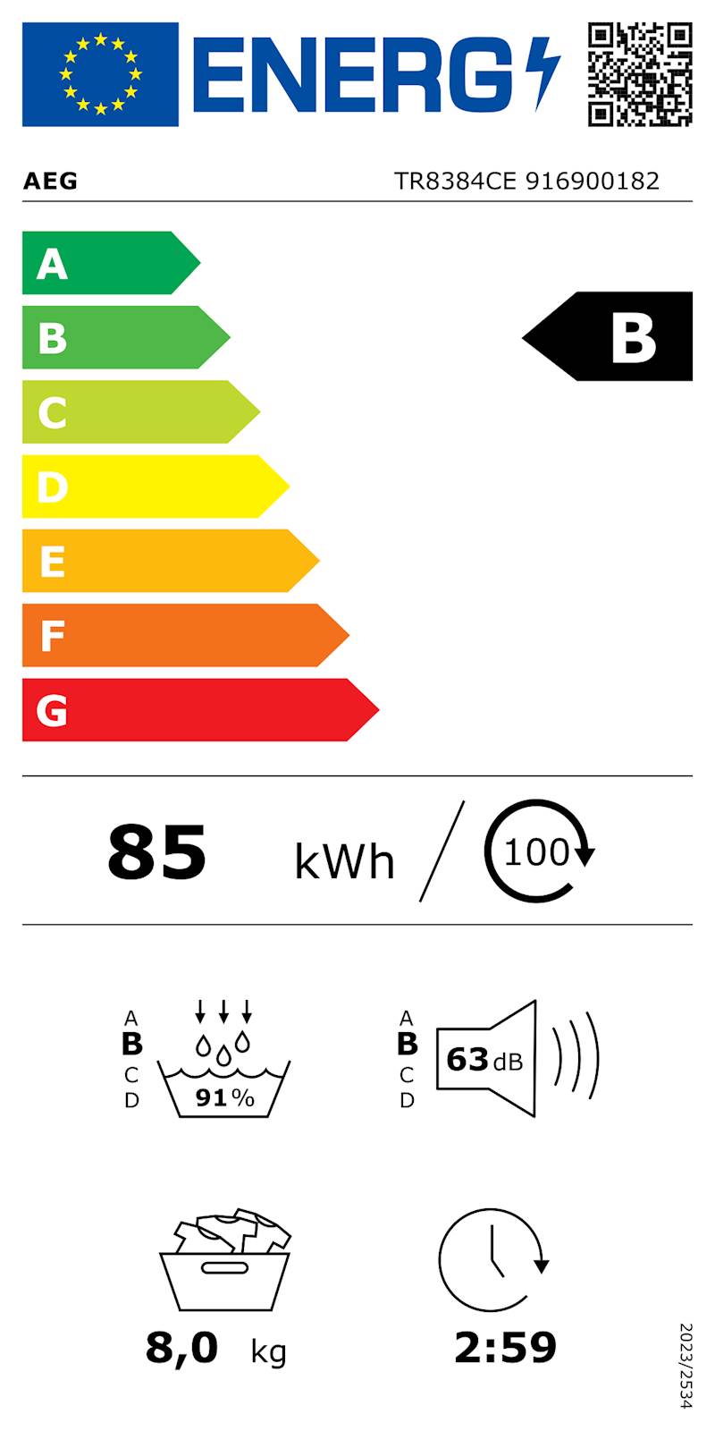 Sušilni stroj AEG TR8384CE 9