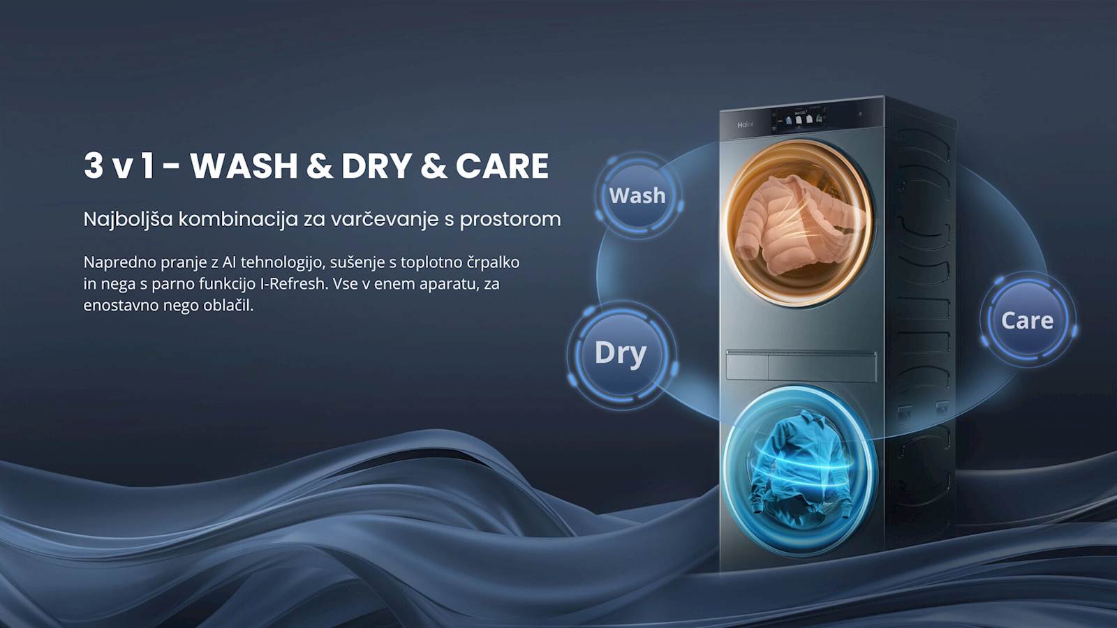 Pralni+sušilni stroj Haier CLC108-GNU1-S 8