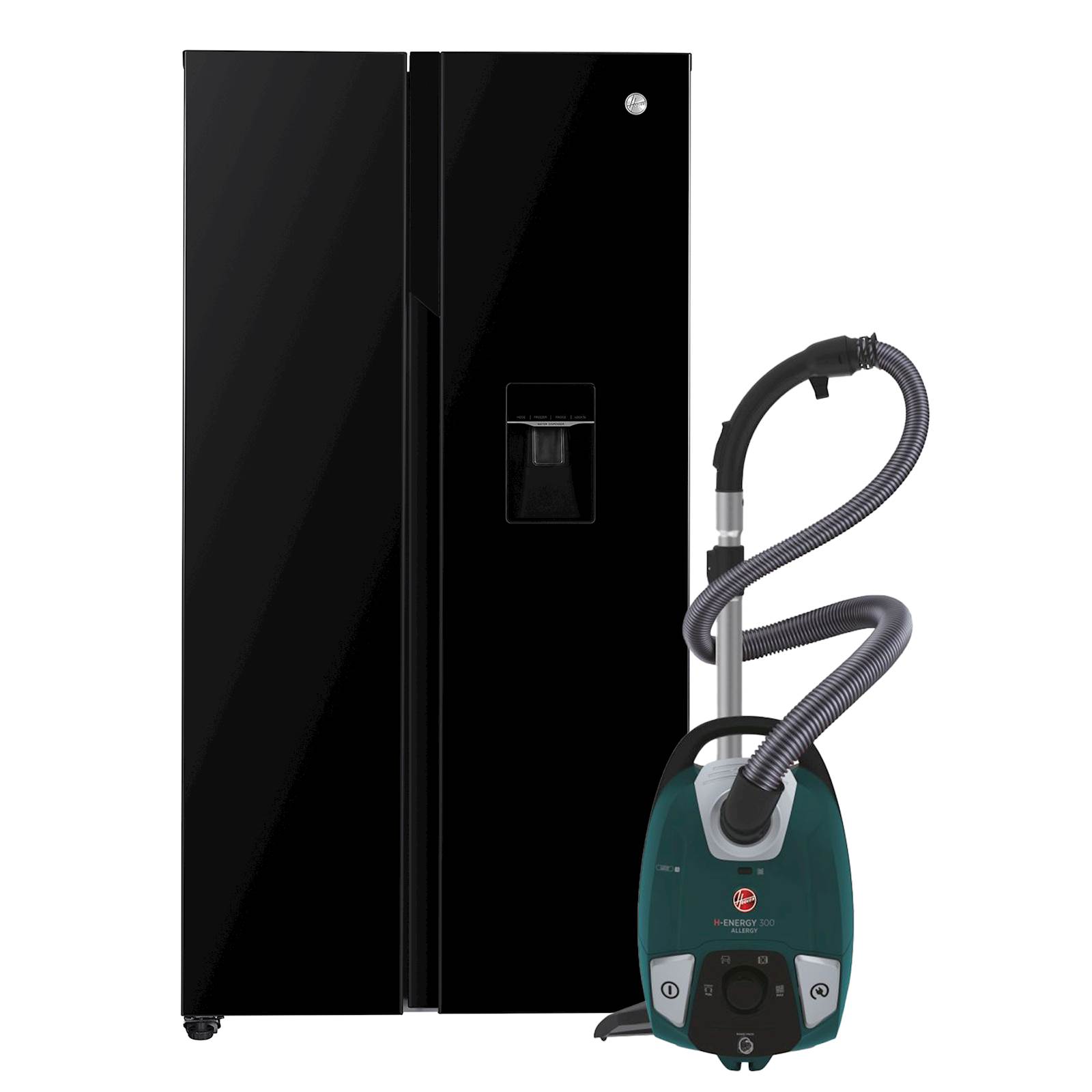 Komplet hladilnik Hoover HHSBSO-6174BWD + sesalnik Hoover HE330ALG 011 1