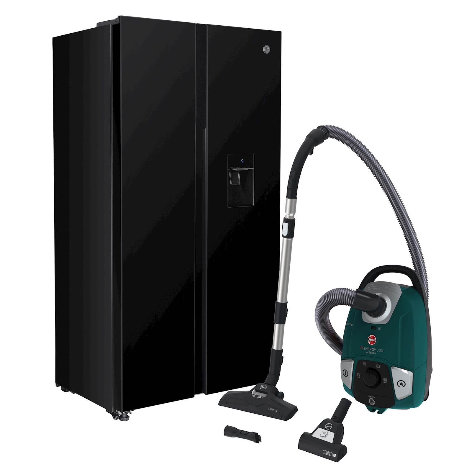 Komplet hladilnik Hoover HHSBSO-6174BWD + sesalnik Hoover HE330ALG 011 2