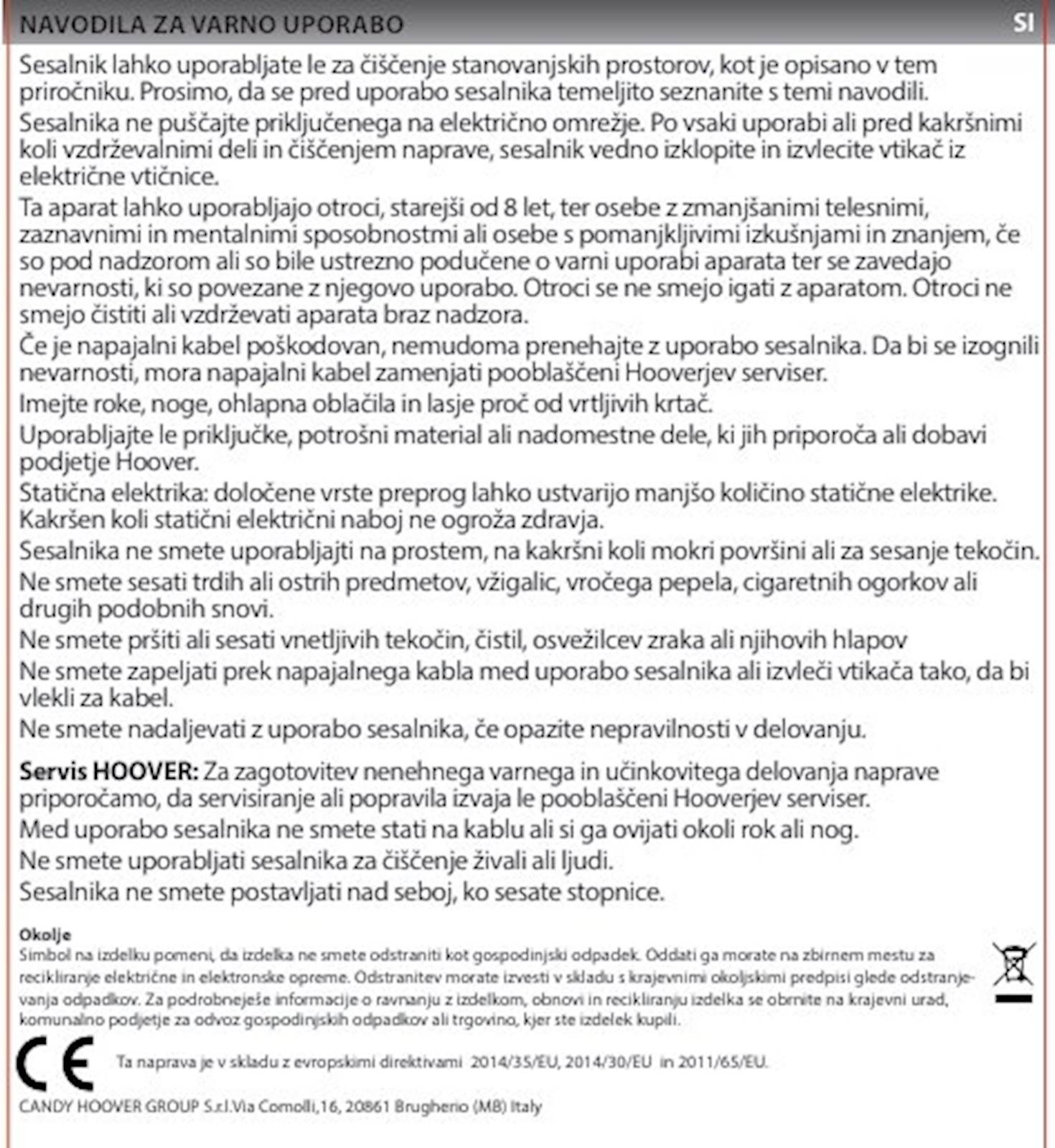 Sesalnik Hoover HP210P 011 14