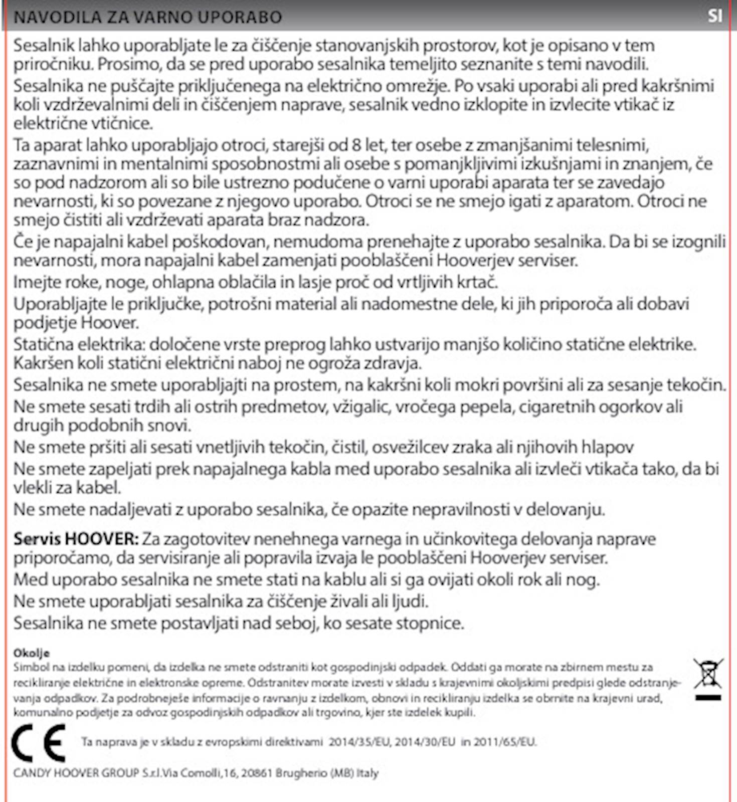 Sesalnik Hoover HP410P 011 13