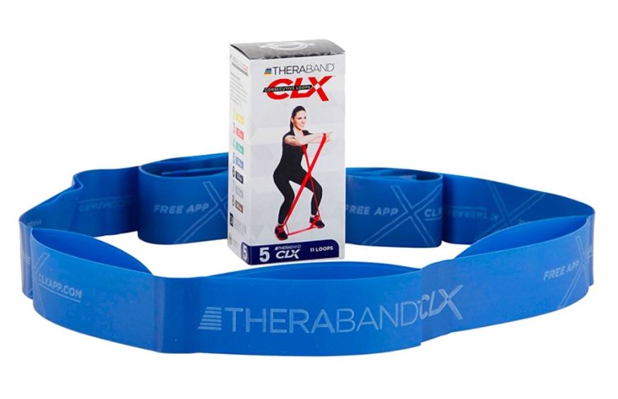 Elastični trak TheraBand CLX srednje težak moder 1
