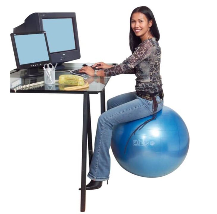 Žoga za vadbo Gymnic Plus modra 65cm 1