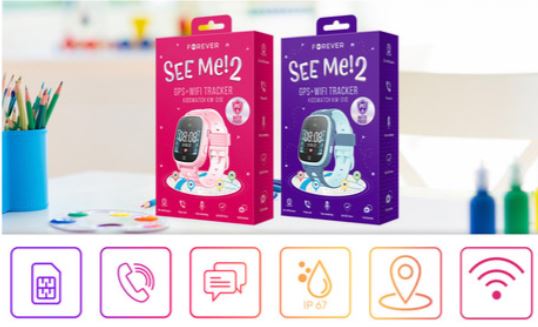 Pametna otroška ura Forever See Me 2 KW-310, roza (Pink) - ODPRTA EMBALAŽA 3