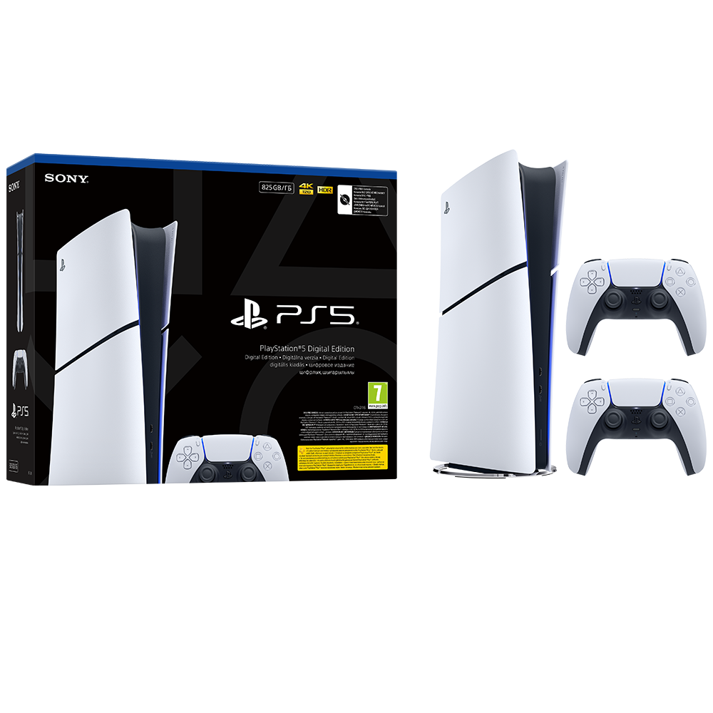 Igralna konzola PlayStation 5 Slim Digital, 825GB + dodaten kontroler (bel) 1