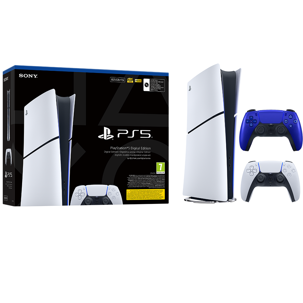 Igralna konzola PlayStation 5 Slim Digital, 825GB + dodaten kontroler (c.moder) 1