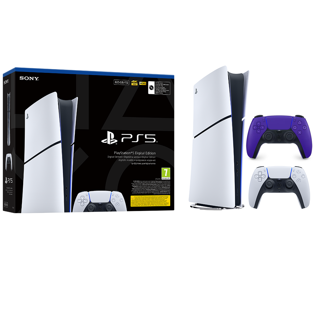 Igralna konzola PlayStation 5 Slim Digital, 825GB + dodaten kontroler (vijola) 1