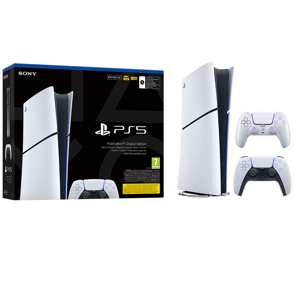 Igralna konzola PlayStation 5 Slim Digital, 825GB + dodaten kontroler (c. pearl) 1