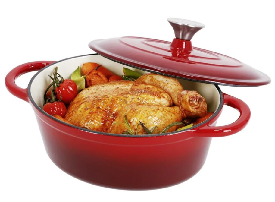 Litoželezni lonec Alpina - rdeč 3