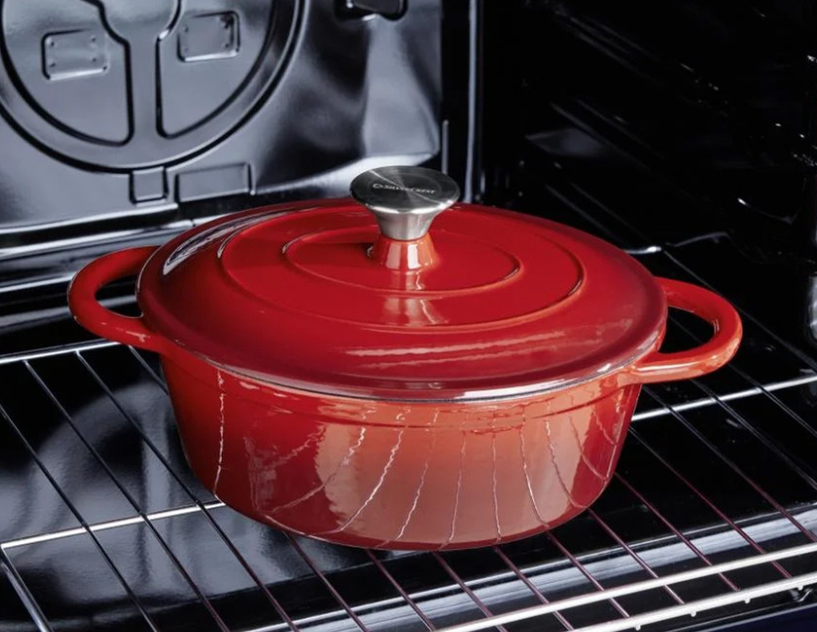 Litoželezni lonec Alpina - rdeč 4