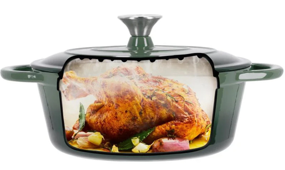 Litoželezni lonec Alpina - zelen 2