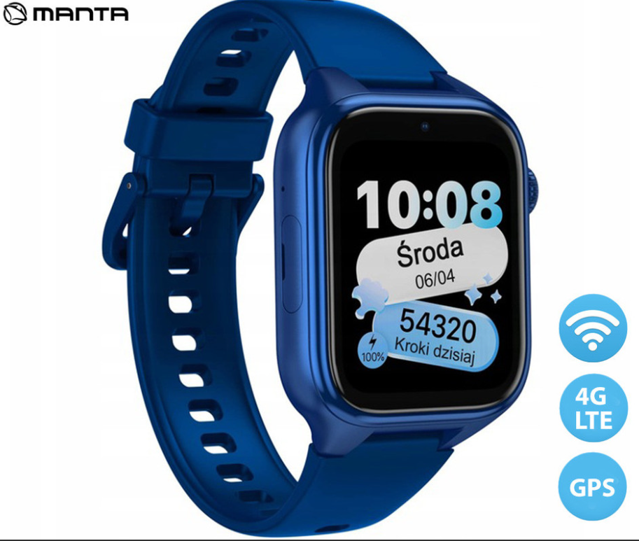 Otroška pametna ura Manta Stelio Junior 4G -  modra 1