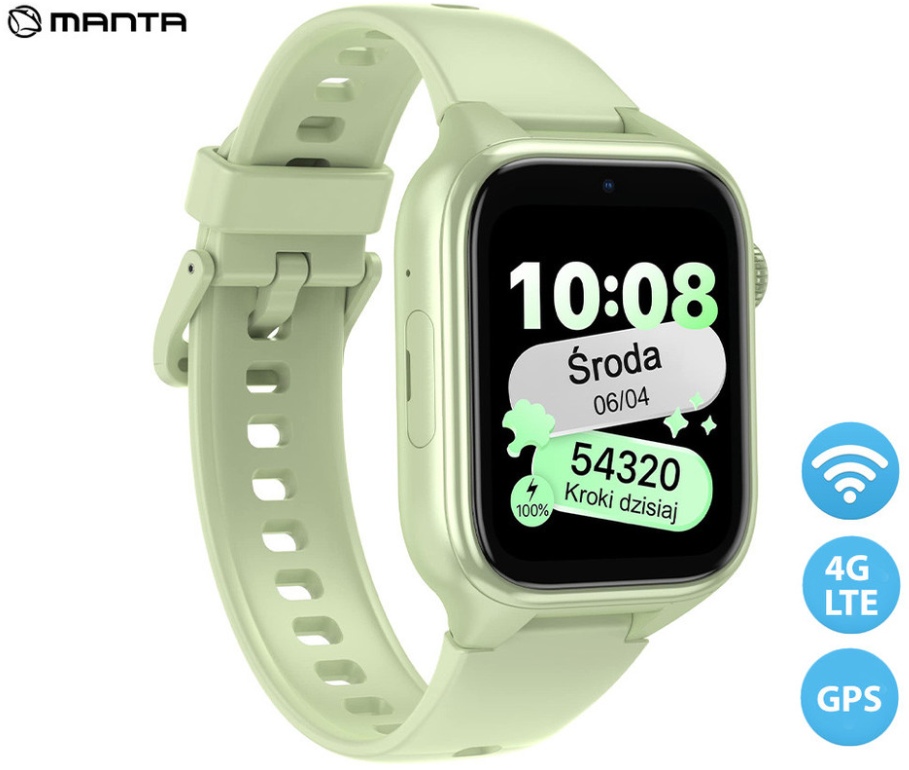 Otroška pametna ura Manta Stelio Junior 4G - zelena  1