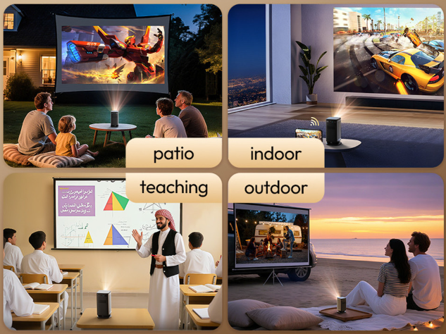 Prenosni projektor Byintek UFO P70X 3D LED DLP črn 4