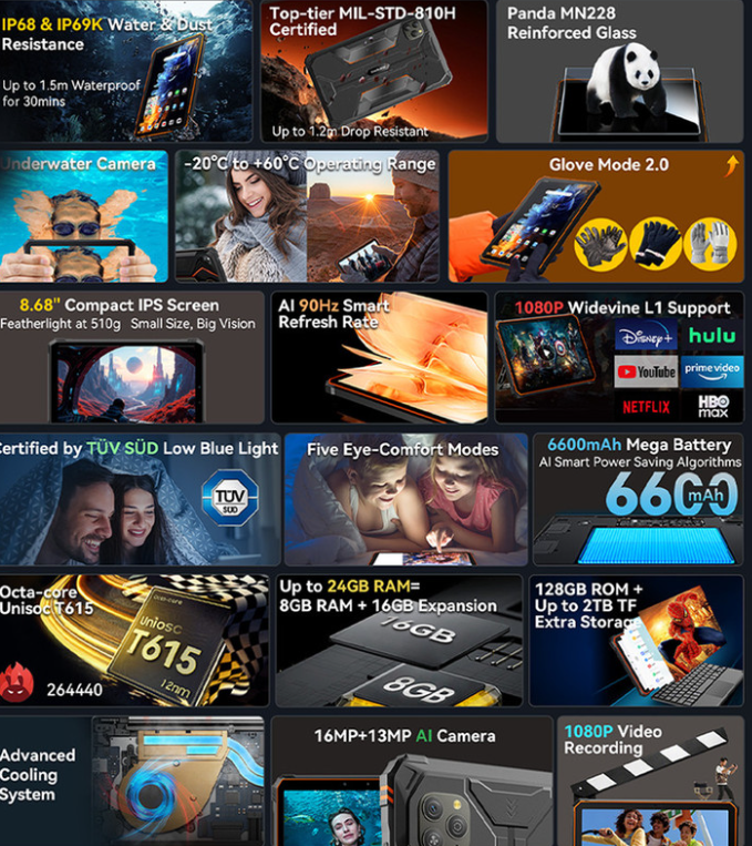 Tablični računalnik Blackview ACTIVE 5 LTE - črn  2