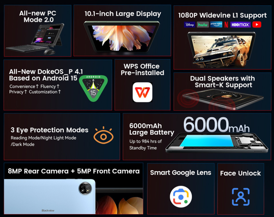 Tablični računalnik Blackview TAB 20 WIFI - siv  3